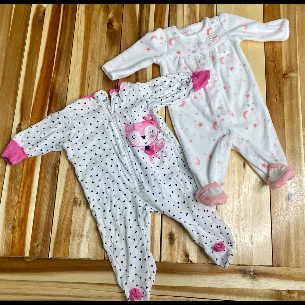 0-3 Month Footed Pjs